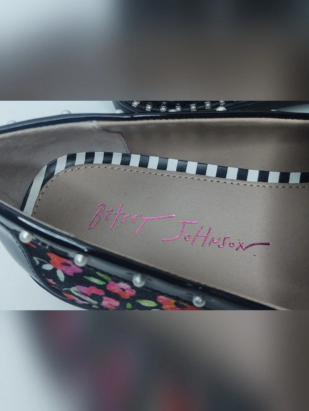 Betsey Johnson Darian Loafer Ditsy Floral Sz 7M